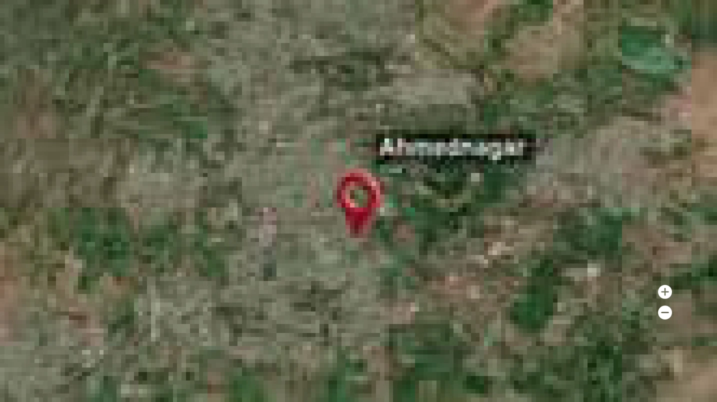 Map showing Ahilyanagar and the surrounding region.