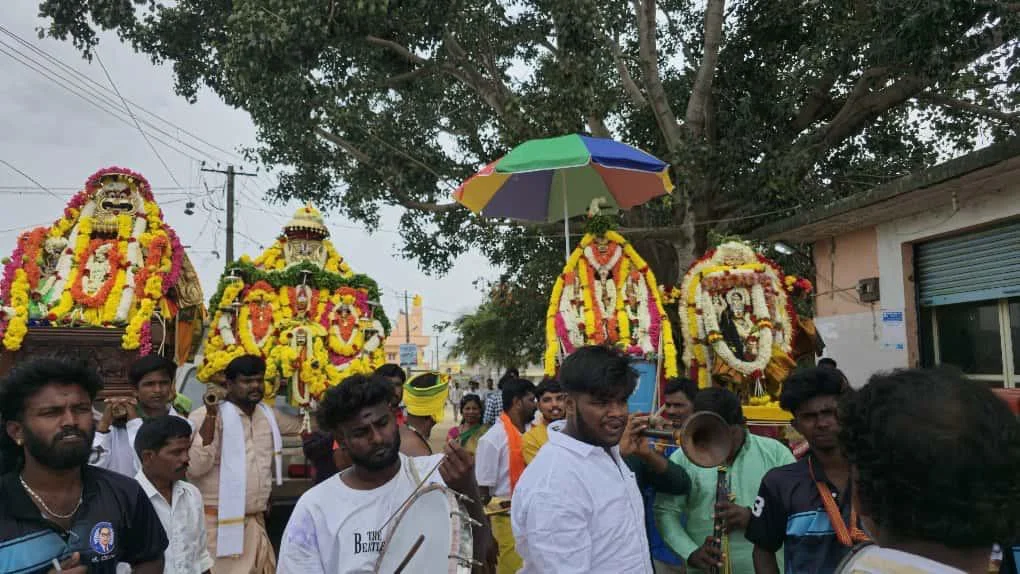 Socio Cultural Life: Karaga ritual photographs and offerings