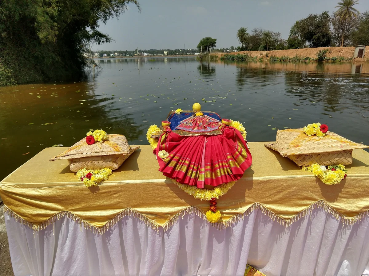 Socio Cultural Life: Karaga ritual photographs and offerings